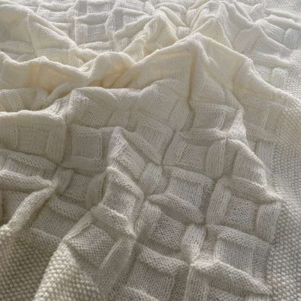 Crochet Square Baby Blanket Pattern, Organic Baby Blanket, Natural Baby Blanket, Designer Baby Blanket, Merino Wool Knit Baby Blanket