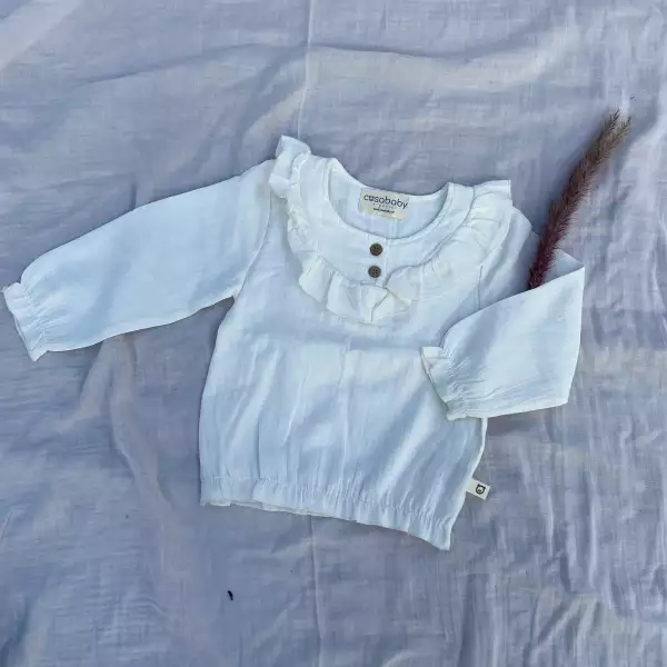 Boho Baby Girl Muslin Blouse - Image 5