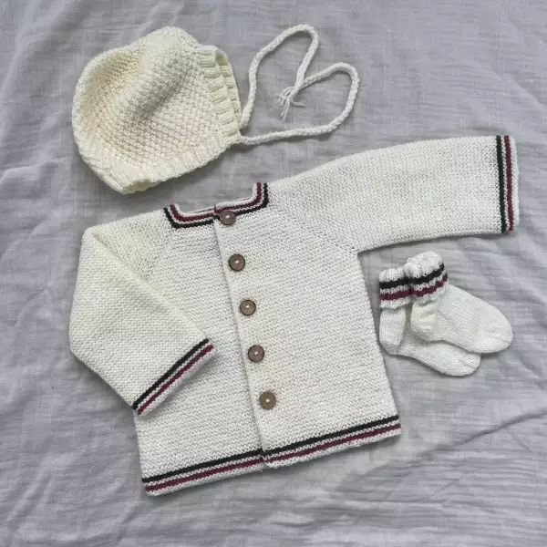Knit Merino Wool Baby Set - Image 2