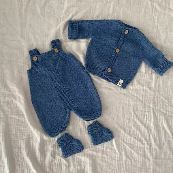 Newborn Knit Set – Navy Blue - Image 3