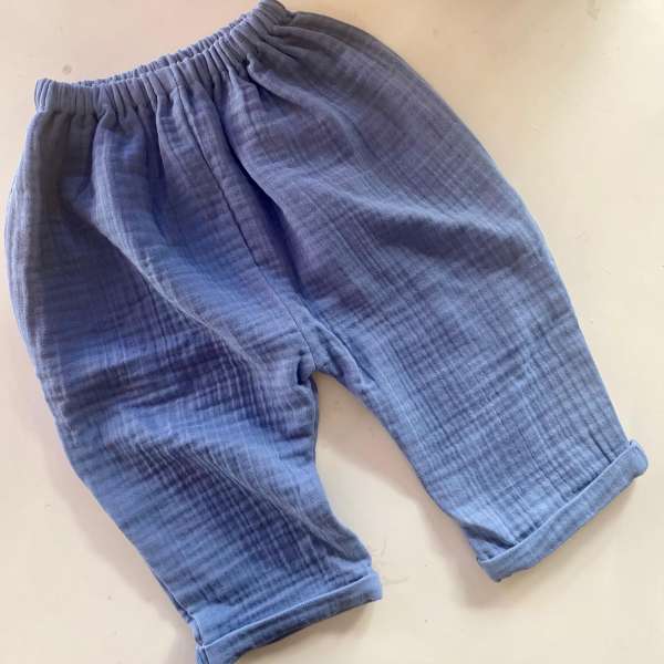 Bio-Musselin-Fischerhose – Indigo – Bild 2
