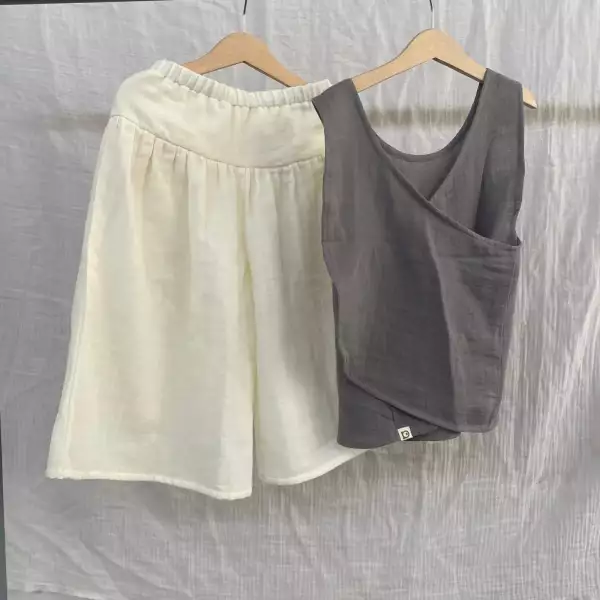 Cross Back Top & Wide Leg Culottes - Image 6