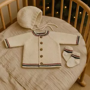 Knit Merino Wool Baby Set