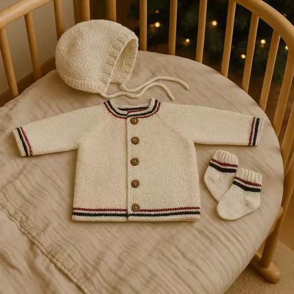 Knit Merino Wool Baby Set