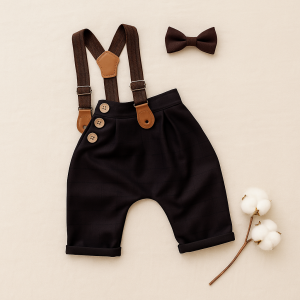 Marineblaue karierte Hose für Jungen