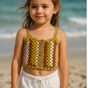 Girl's Crochet Crop Top